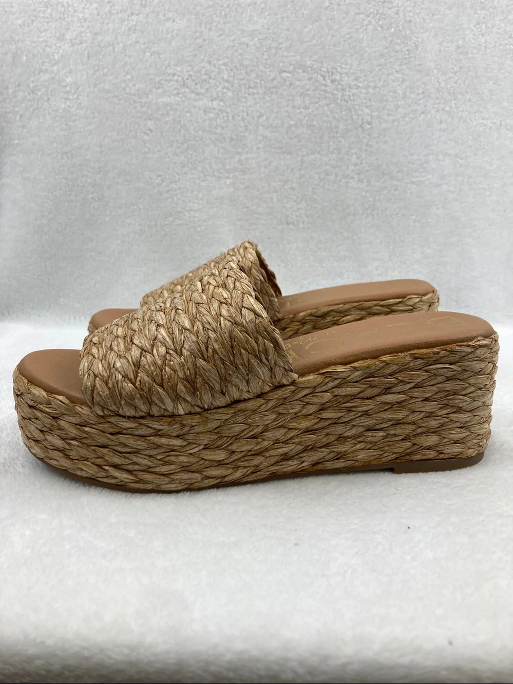 Matisse Del Mar Beach Raffia Platform Wedges sz 8